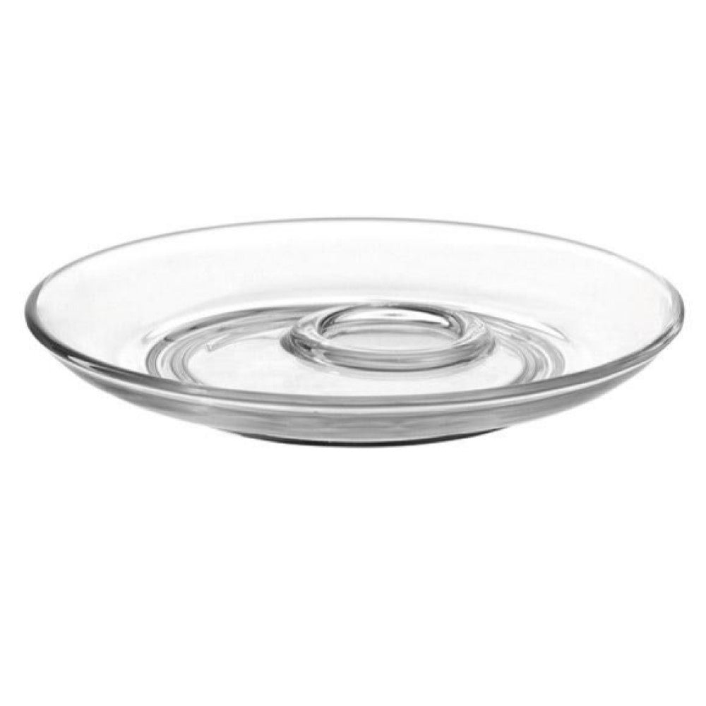 Leonardo SENSO Glass Saucer with Space for Cup & Biscuit 14,5cm – Set of 6