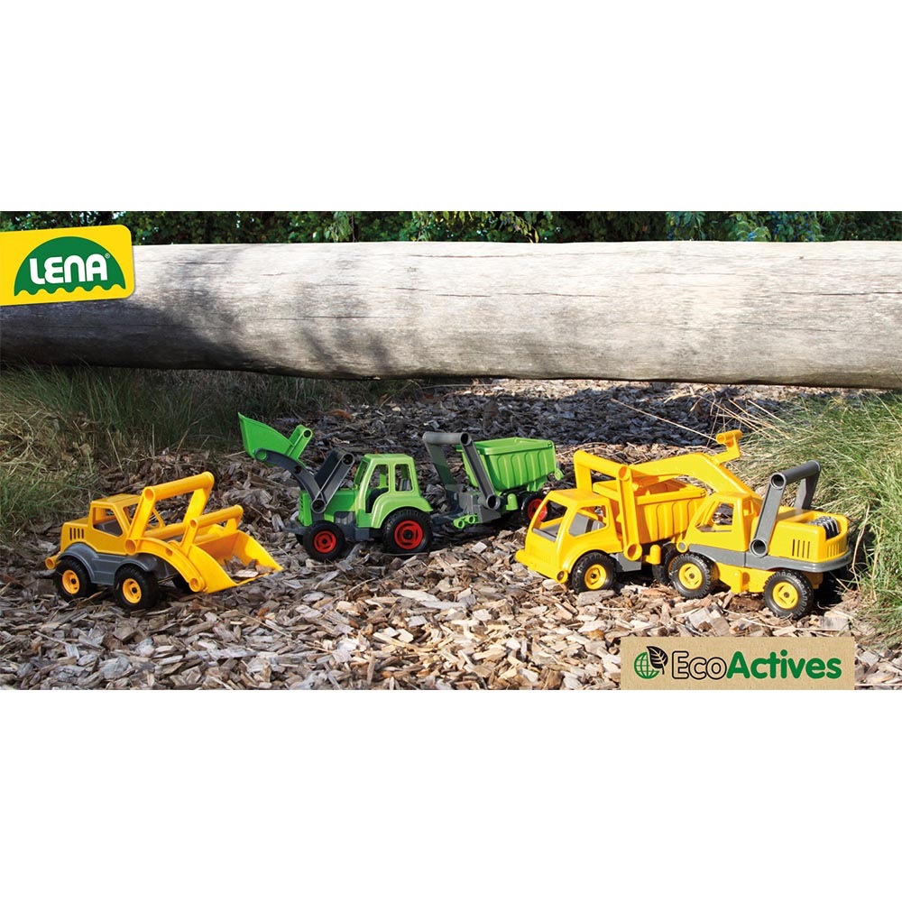 Lena Tractor with Shovel: EcoActives Range Wood/Plastic Mix with Wood Aroma