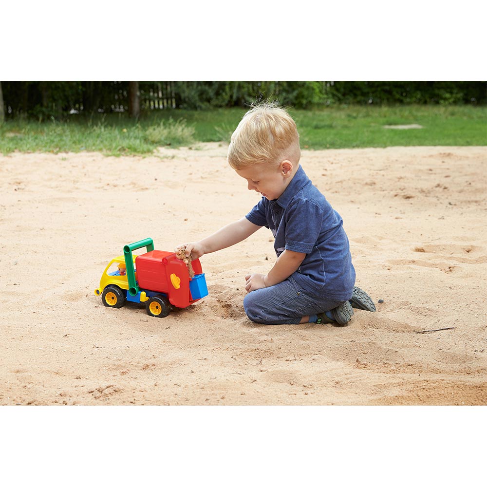 Lena Toy Garbage Truck with Toy Figure Aktive Multi-Coloured 30cm