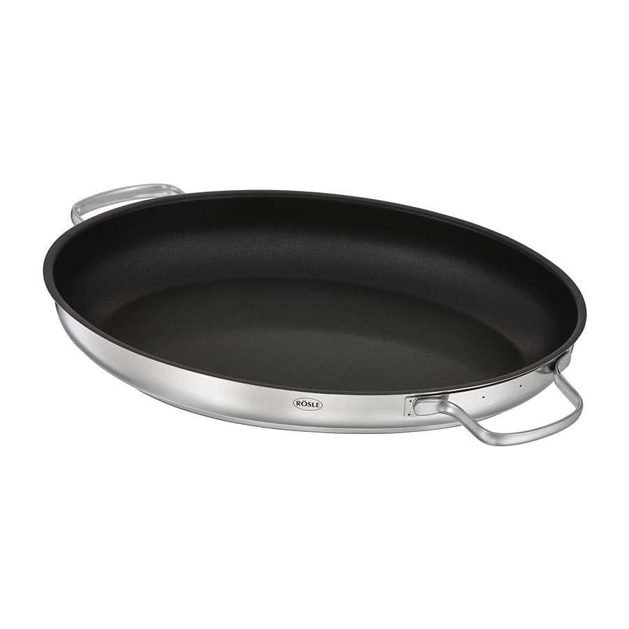 Roesle Oval Roaster with Non-Stick Lid or Pan