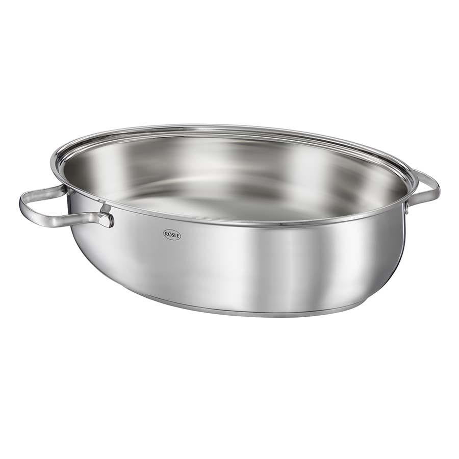 Roesle Oval Roaster with Non-Stick Lid or Pan