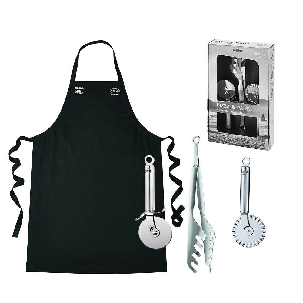 Rösle Pizza & Pasta Set With Grill and Chill Apron