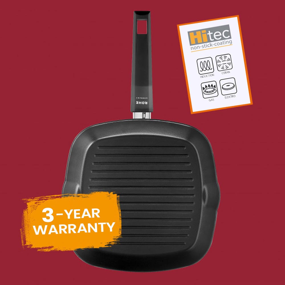 ROHE Germany Grill Pan with Non-Stick Hi-Tech Coating "Henry" 28 x 28cm