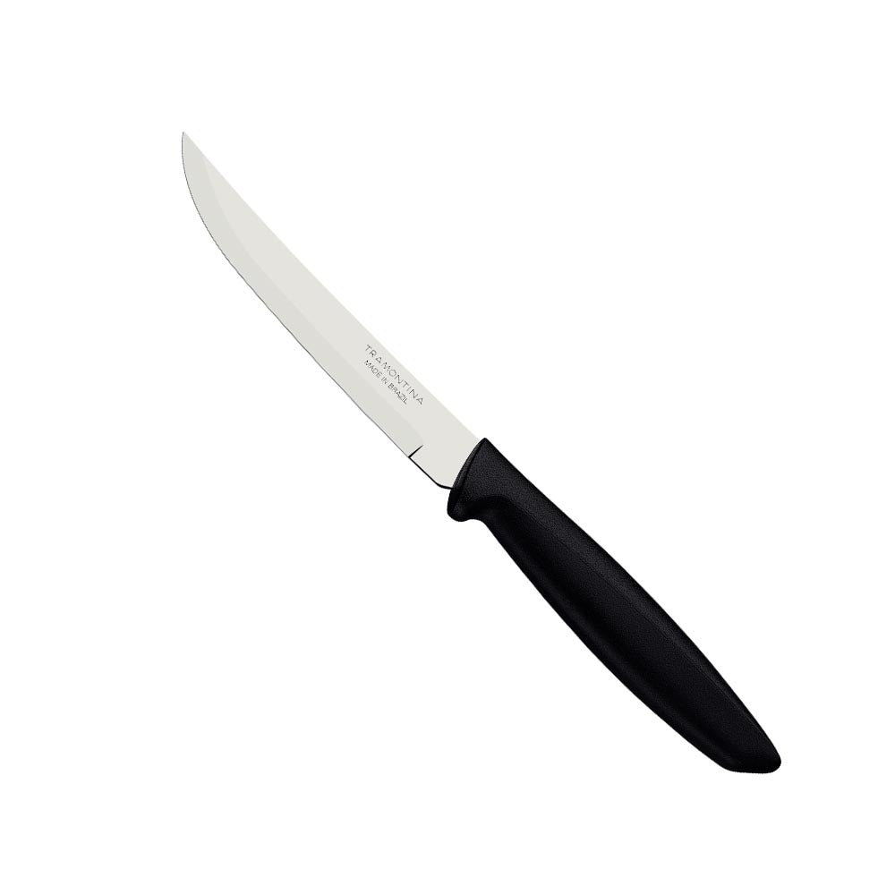 Tramontina Plenus 13cm Smooth Stainless Steel Utility/Fruit Knife - Black