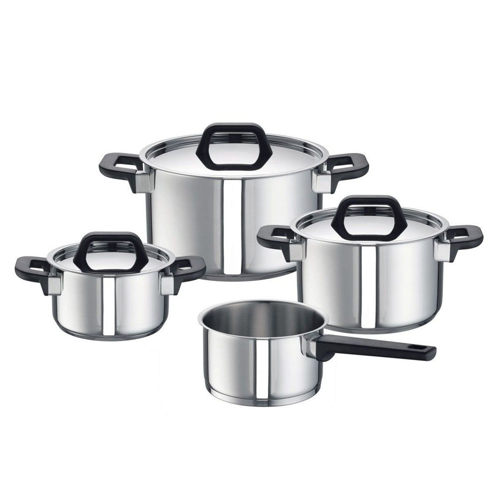 ROHE Casserole Pots with Lids and Saucepan: Max 4-Piece Set