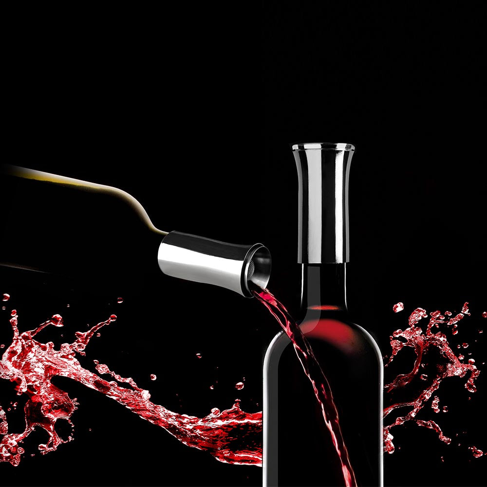 Vagnbys Wine Decanter Carafe with 7-in-1 Aerator and Pourer