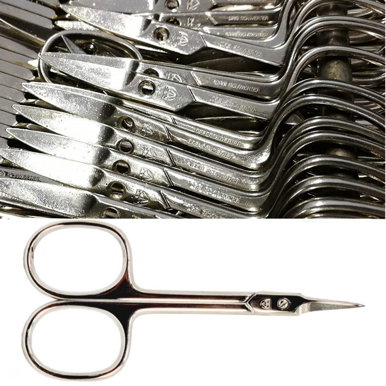 Kellermann 3 Swords Manicure & Pedicure Set | 12-Pieces | Beige Zipped Case with White Spots | V-Savanna Touch