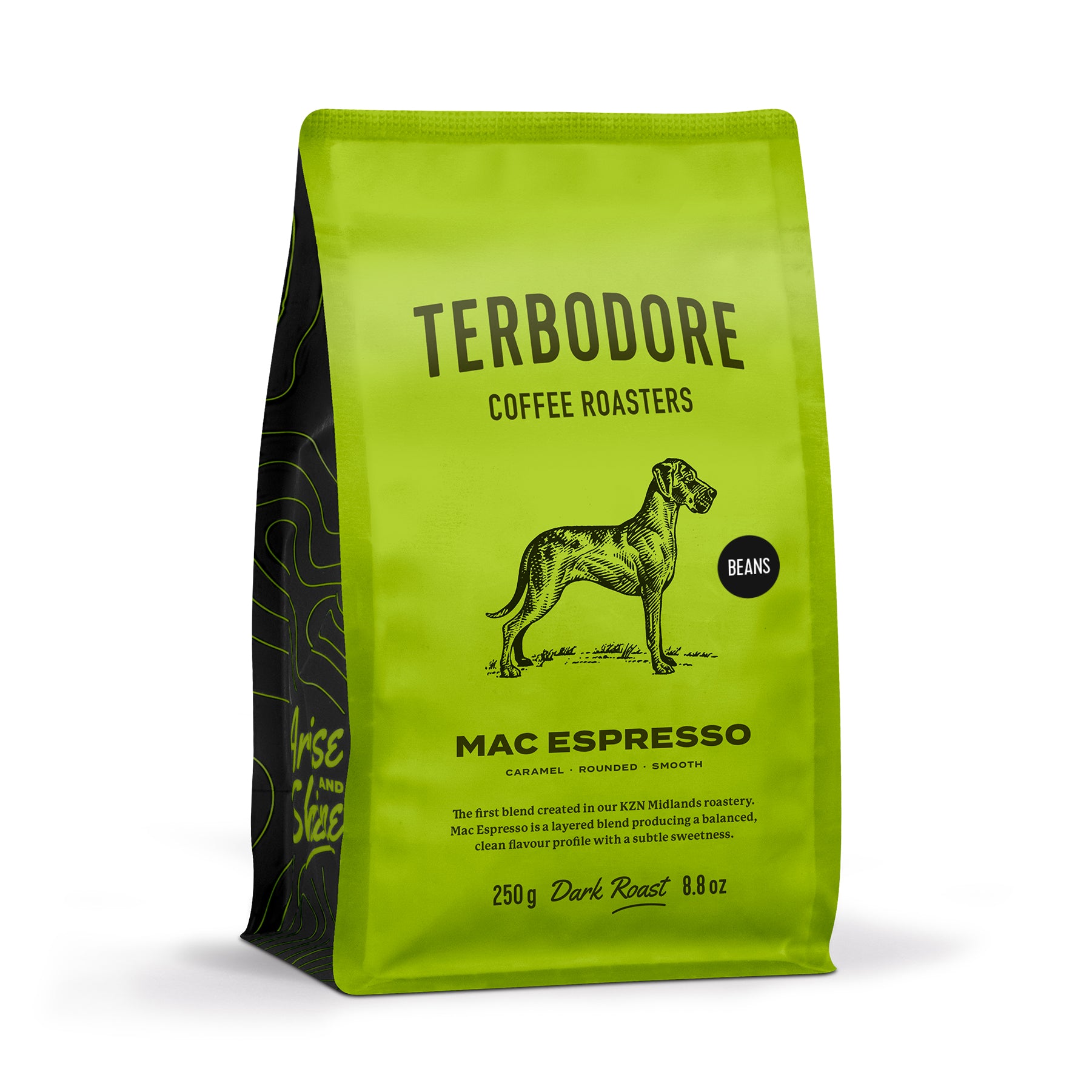 Terbodore Mac Espresso Coffee Beans 250g | 7-Origin Dark Roast | Balanced Finish
