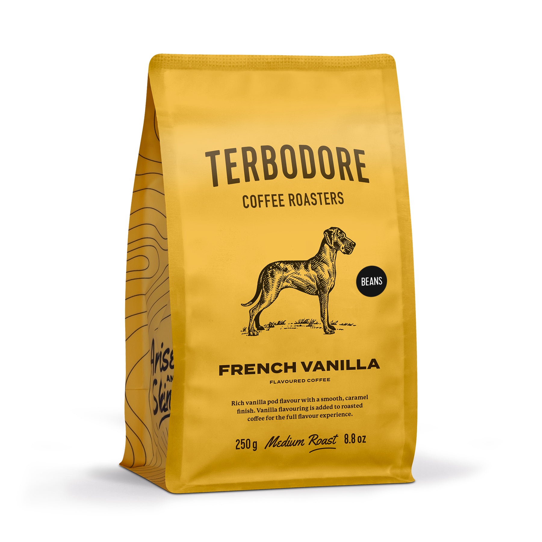 Terbodore French Vanilla Coffee Beans 250g | 100% Arabica | Vanilla Flavour