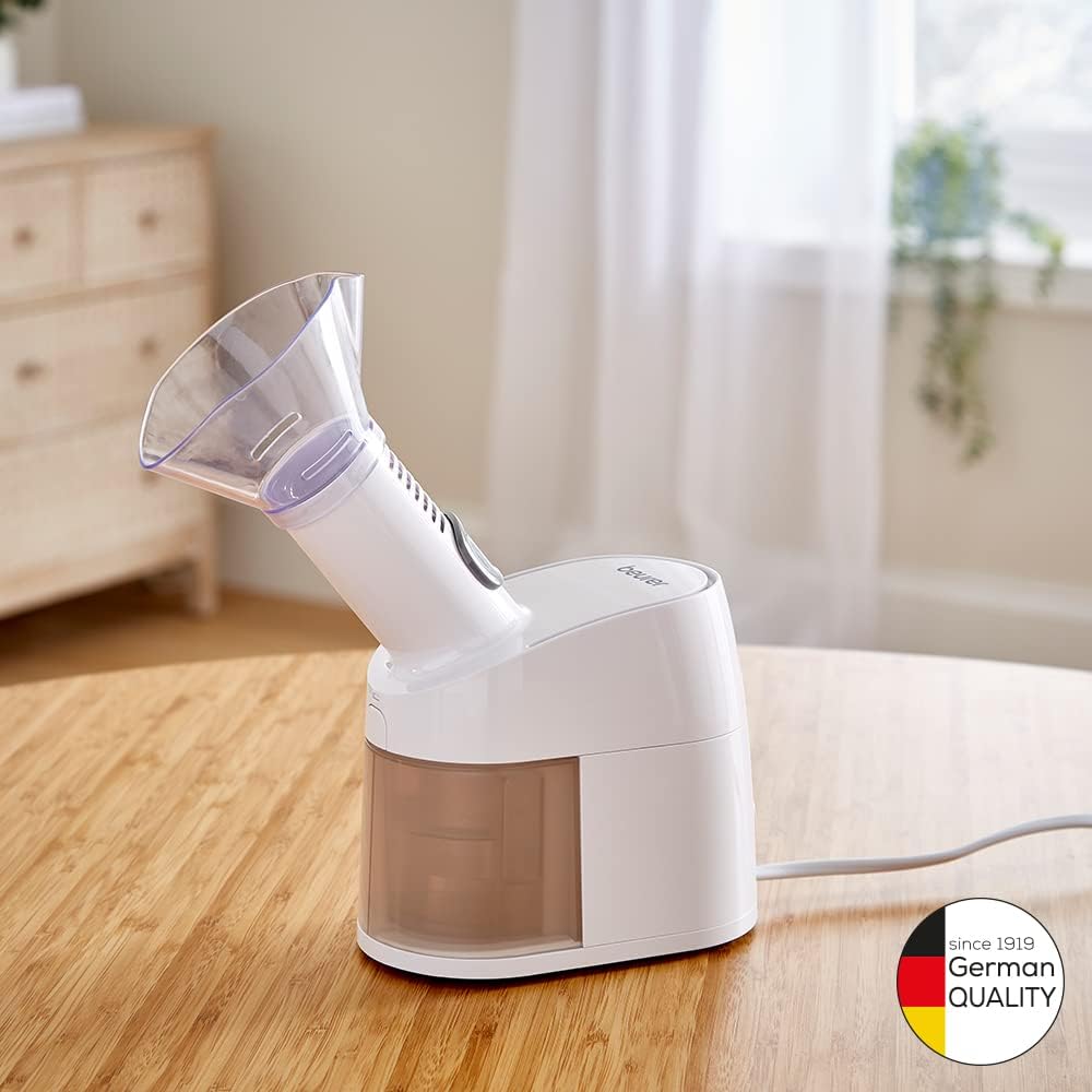 Beurer SI 40: 2-in-1 Steam Vaporiser: Inhaler Eases Colds & Allergies and Facial Steamer Hydrates Pores