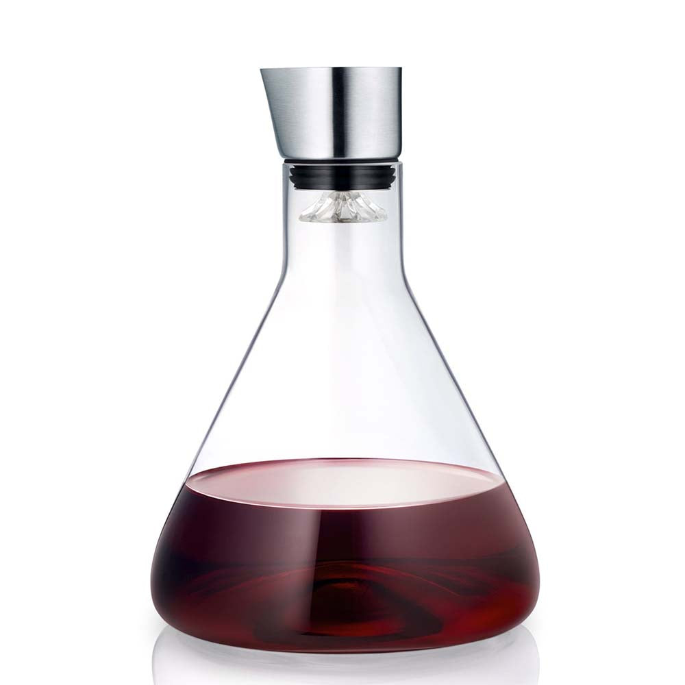 Blomus Delta Wine Decanter with Aerator and Pourer Lid