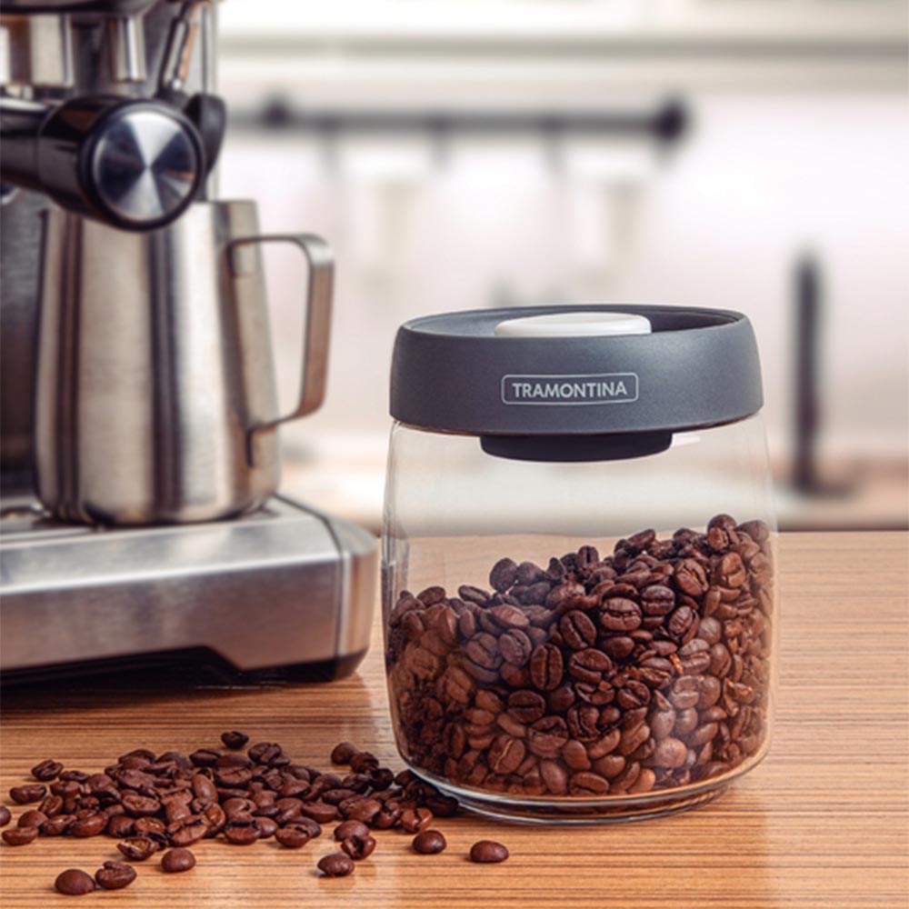 Tramontina Purezza 3-Piece Set of Airtight Glass Storage Containers with Vacuum Seal Lids