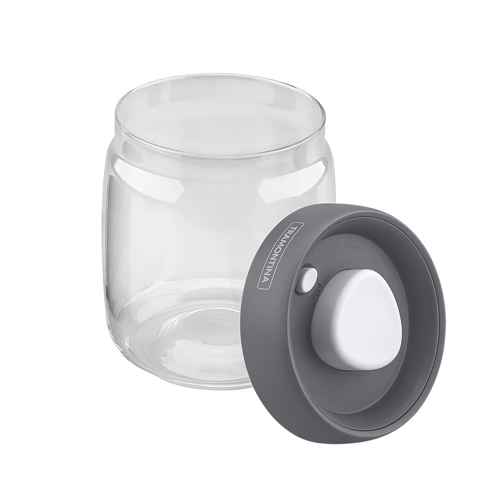 Tramontina Purezza 3-Piece Set of Airtight Glass Storage Containers with Vacuum Seal Lids