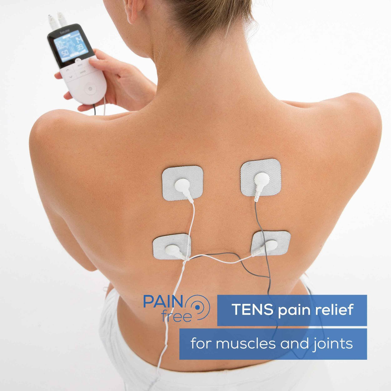 Beurer Replacement Self-Adhesive Electrodes 45x45mm (Small) for use with EM 49, EM 80, and EM 95 TENS/EMS Devices | Set of 8