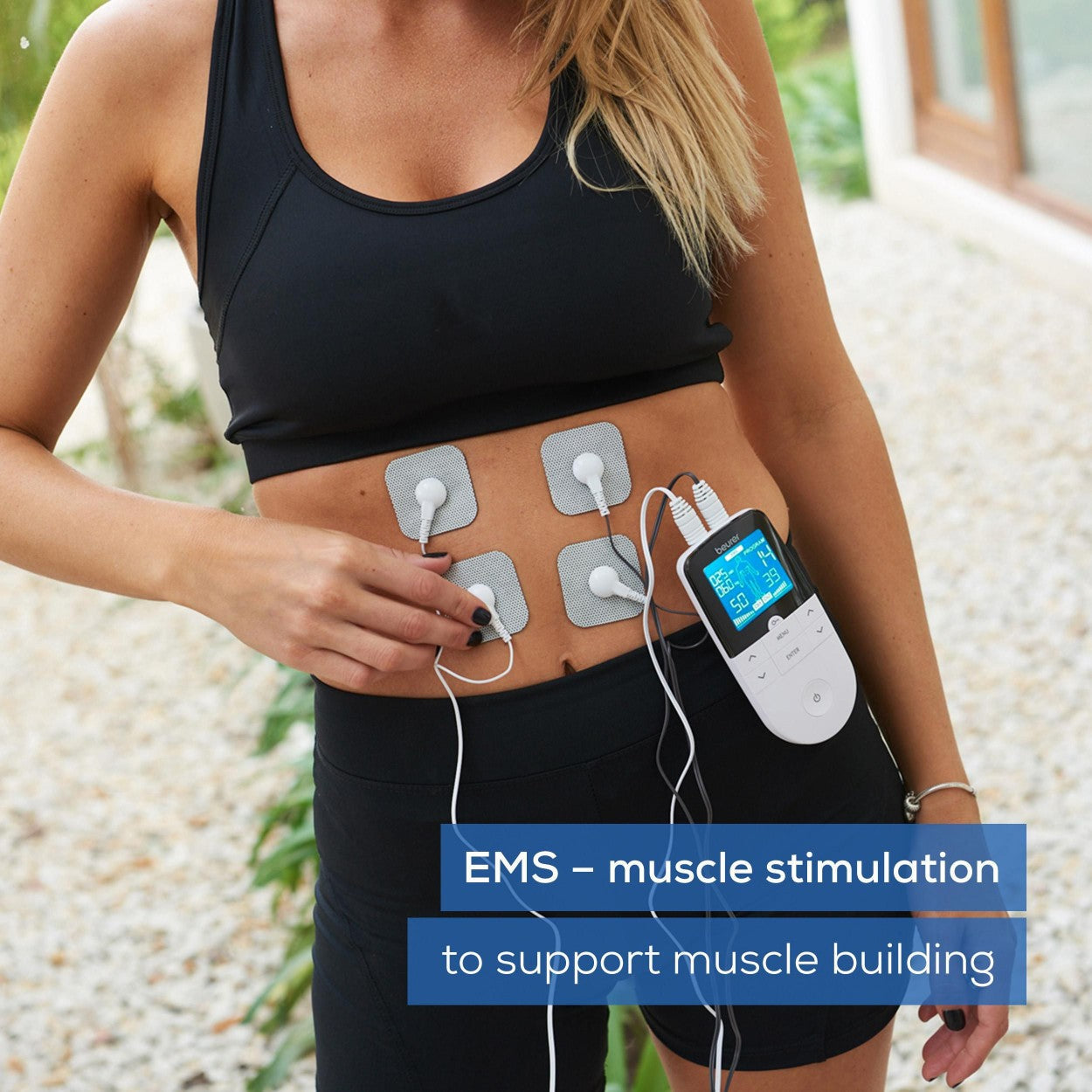 Beurer Replacement Self-Adhesive Electrodes 45x45mm (Small) for use with EM 49, EM 80, and EM 95 TENS/EMS Devices | Set of 8