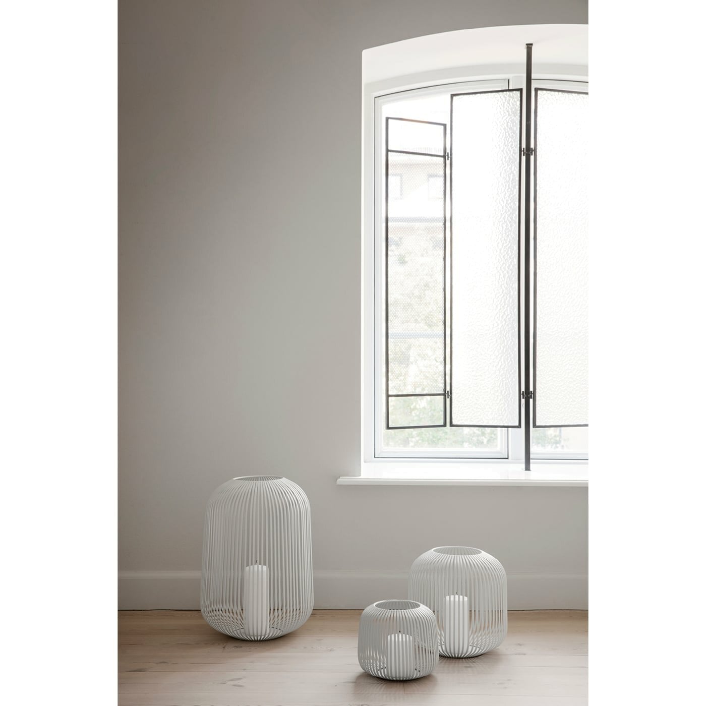 Blomus Lantern - Powder Coated Steel in White: XS 14x10cm Lito