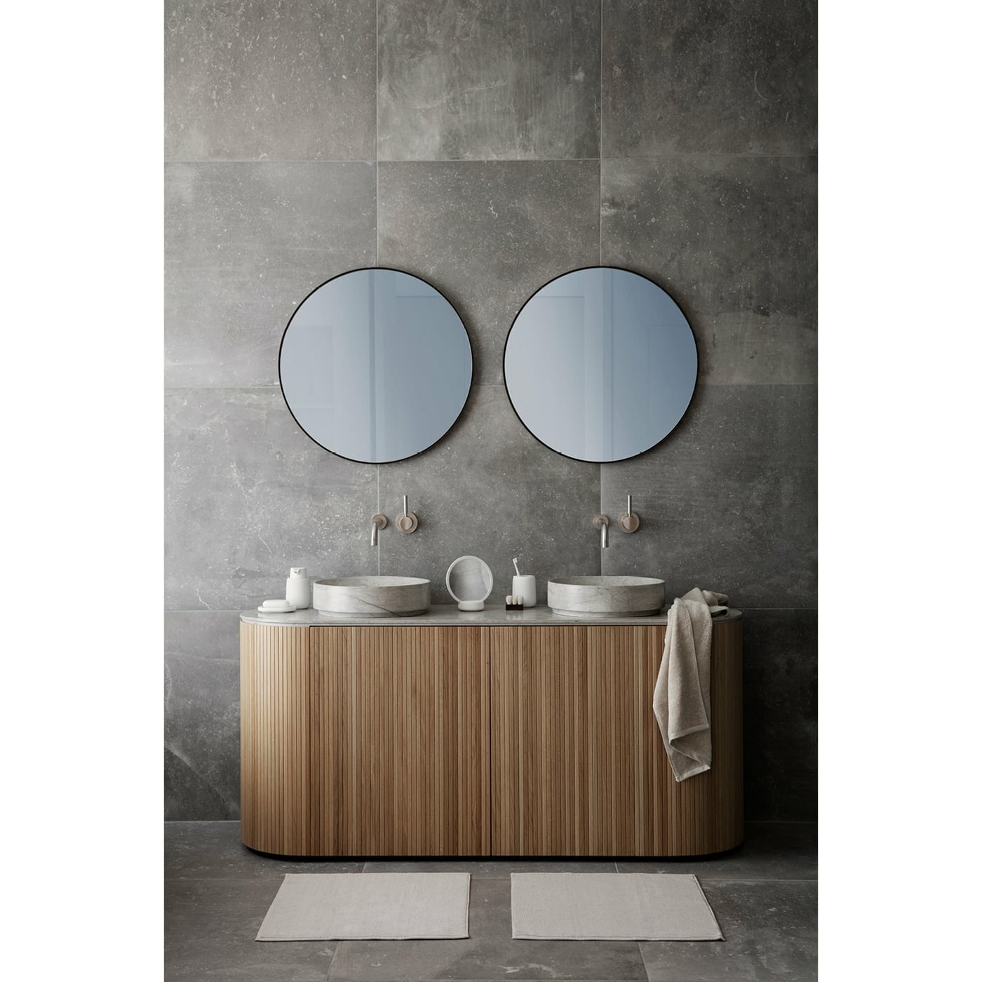 Blomus SONO Cosmetic Mirror with 5x Magnification and Removable Base - White