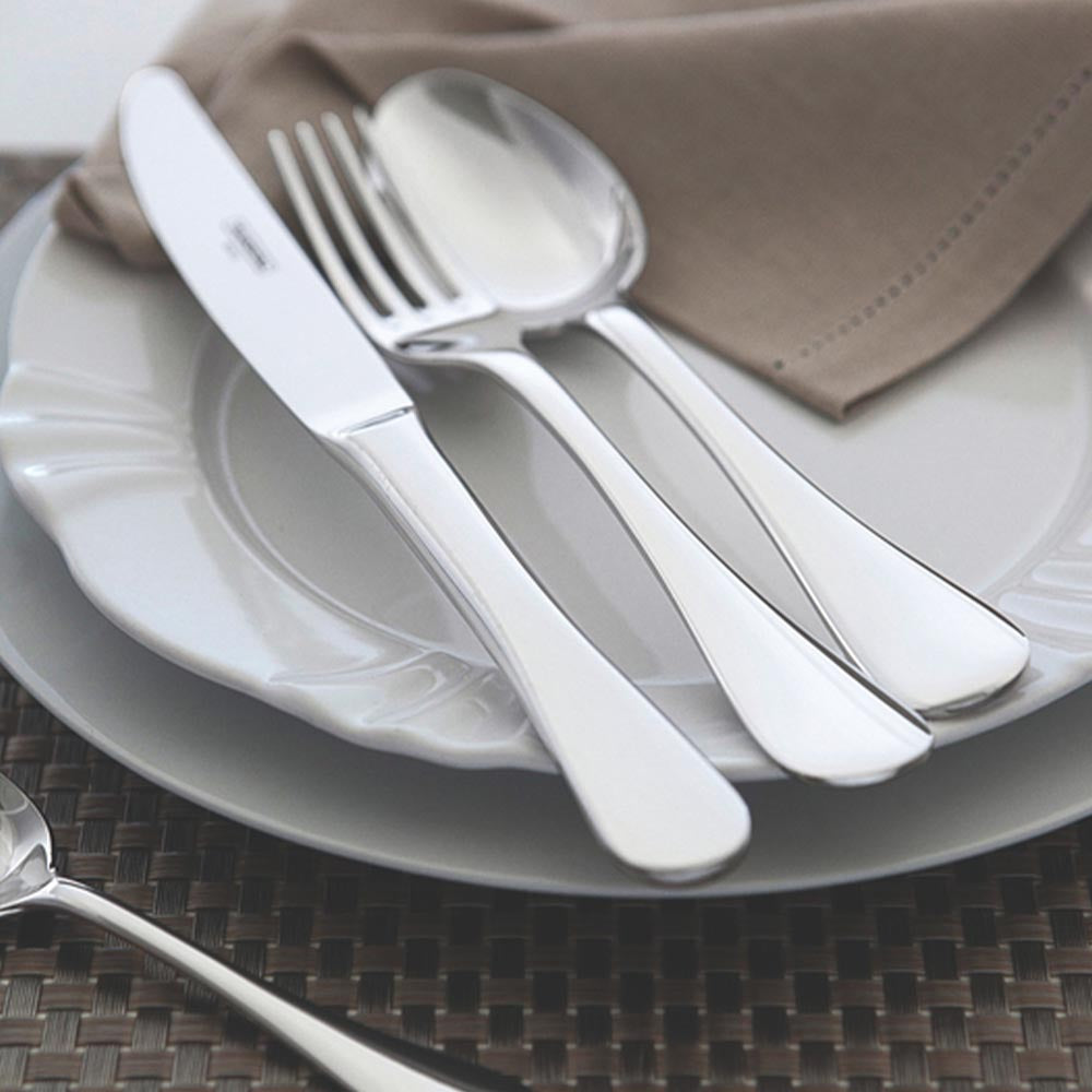 Tramontina Classic 18/10 Stainless Steel Flatware Set with Glossy Finish - 24 Pieces
