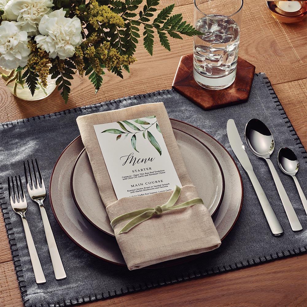 Tramontina Oslo Stainless Steel Flatware Set with High Glossy Finish - 24 Pieces