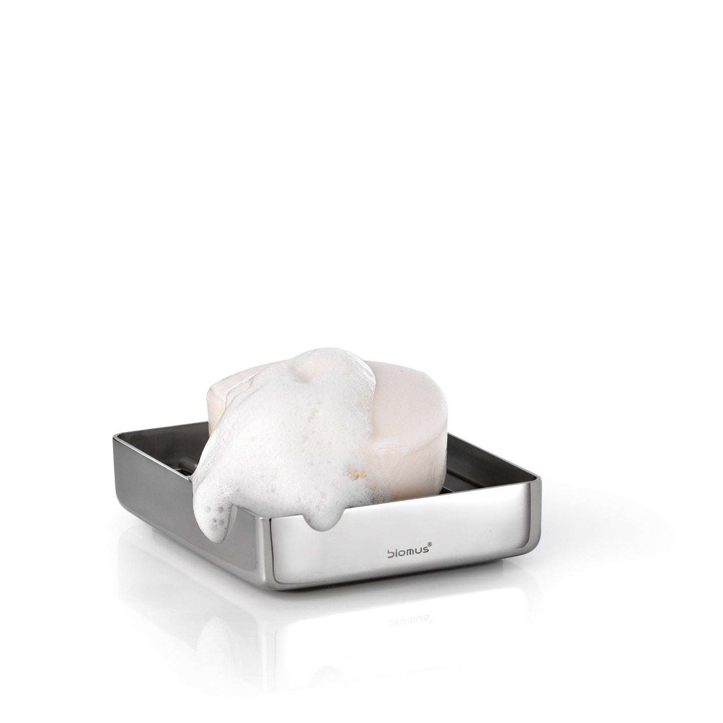 Blomus NEXIO Soap Dish with Drain, Polished Stainless Steel