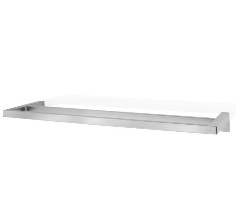 Blomus Wall-Mounted Double Towel Rail: Matt Silver Stainless-Steel H 5cm W 15cm L 84cm MENOTO (68681)
