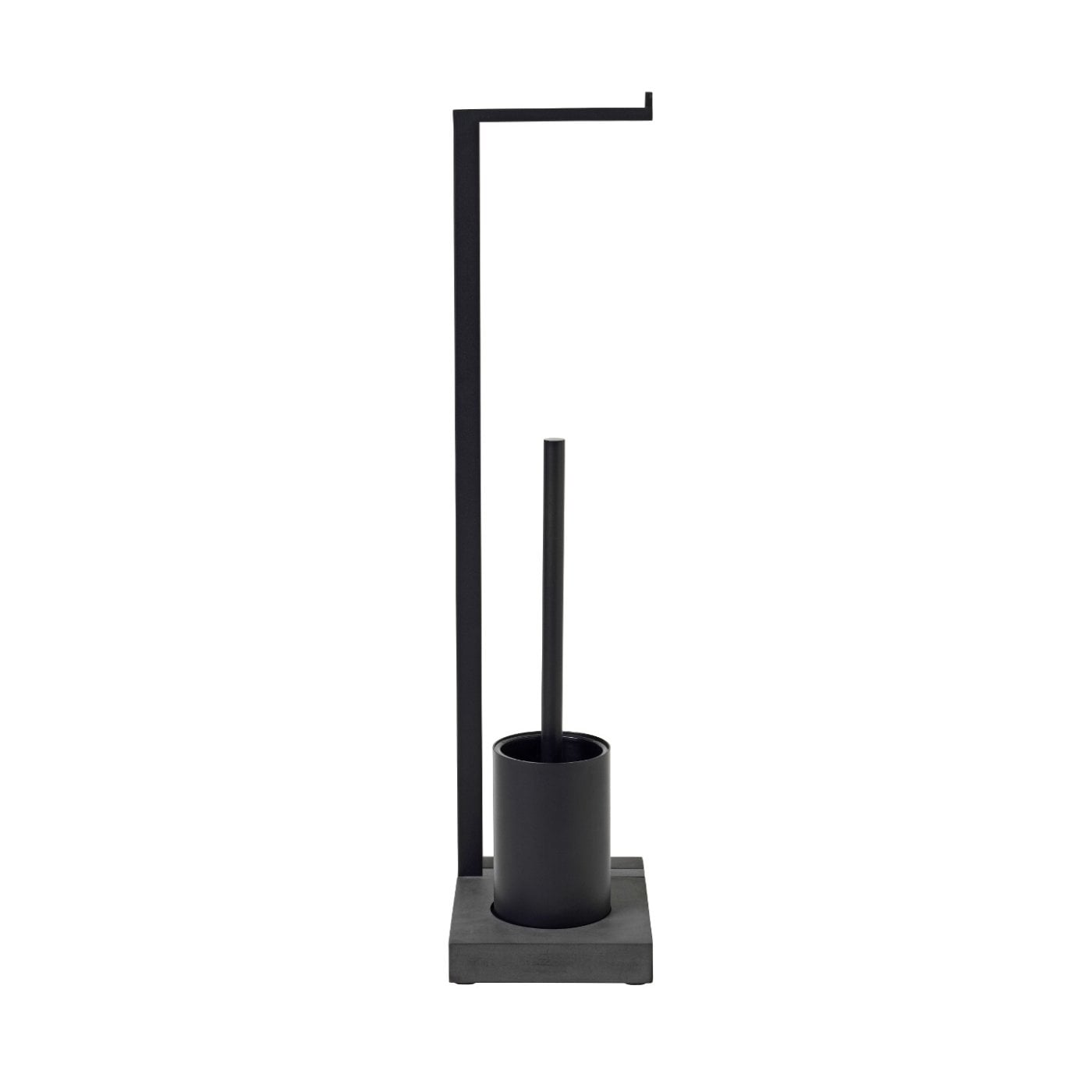 Blomus MENOTO Toilet Roll Holder & Brush Caddy, Black