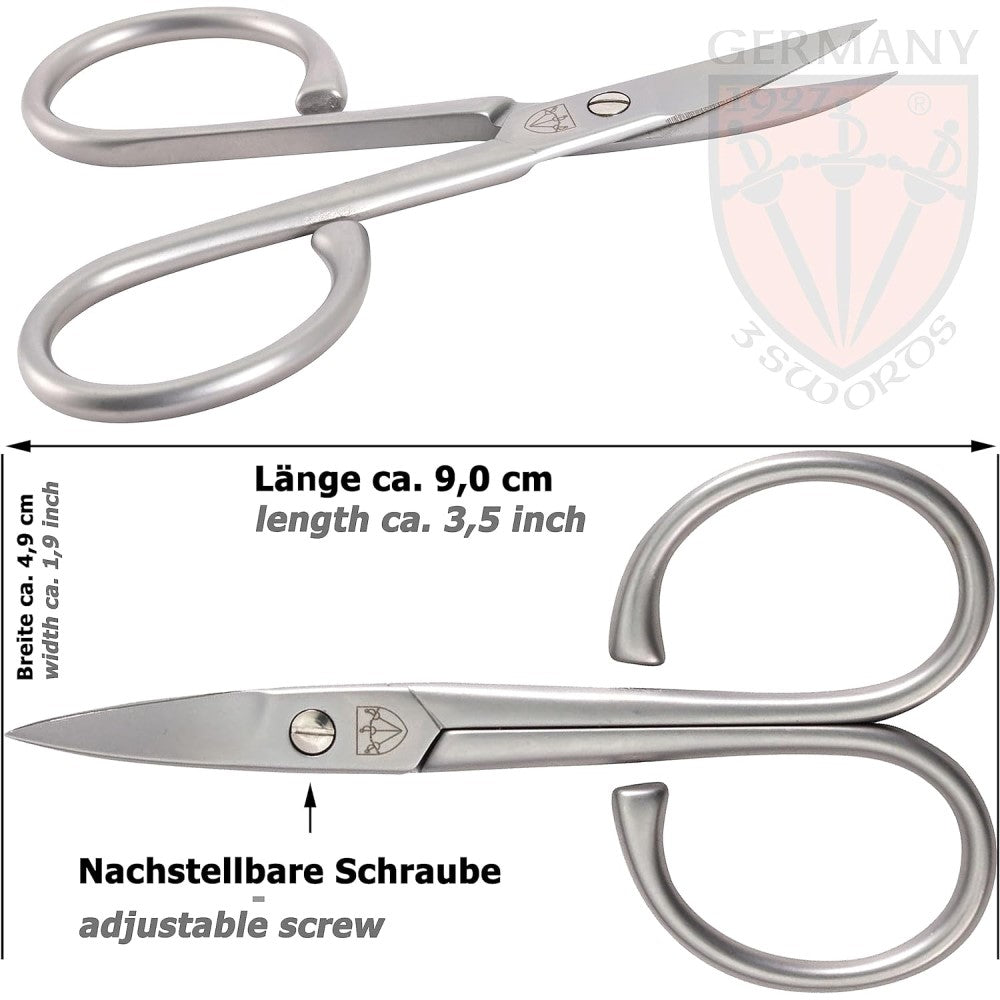 Kellermann 3 Swords Nail & Cuticle Scissors 2-in-1: INOX Stainless Steel AE 1930