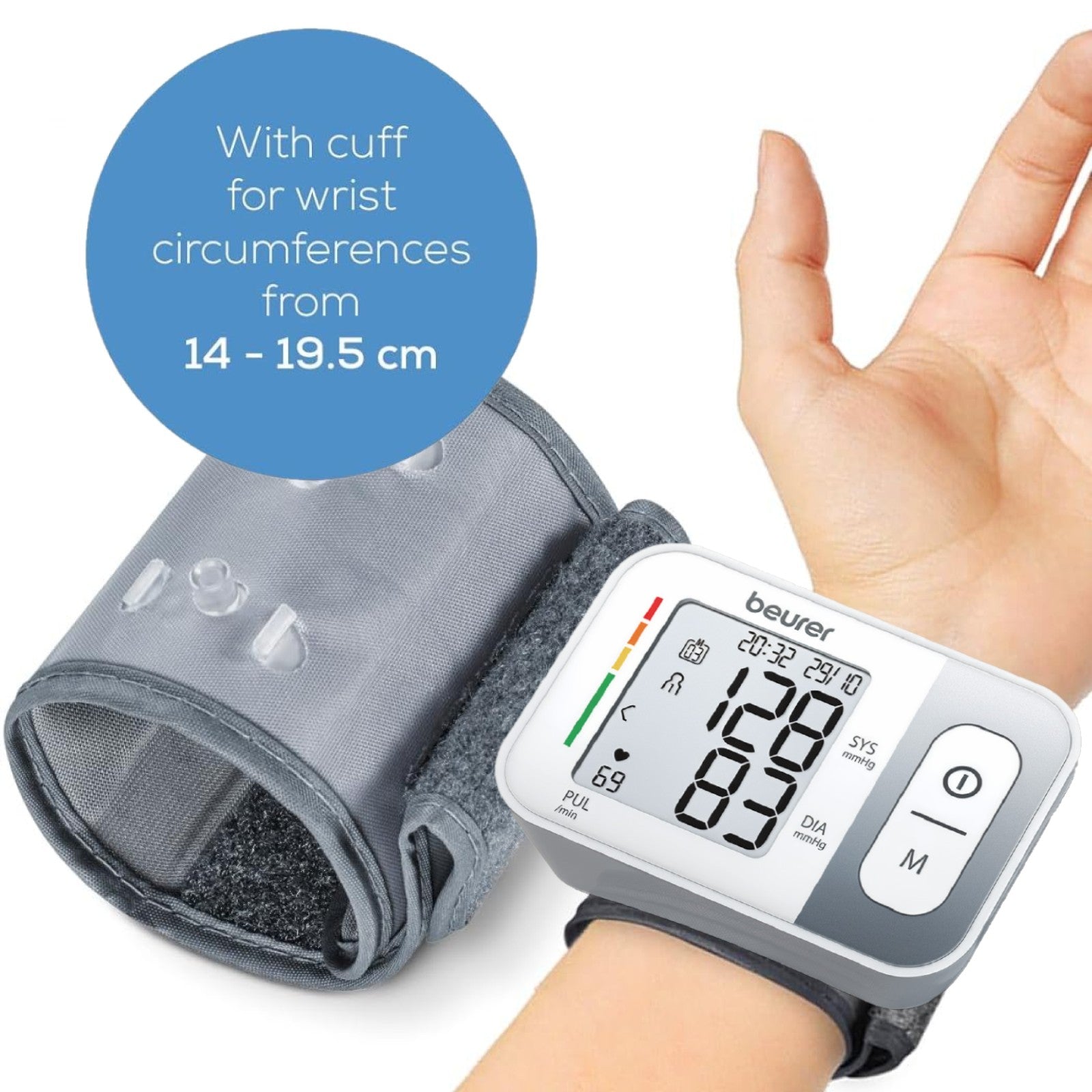 Beurer Germany Wrist Blood Pressure Monitor BC 28 Risk & Arrhythmia Alert