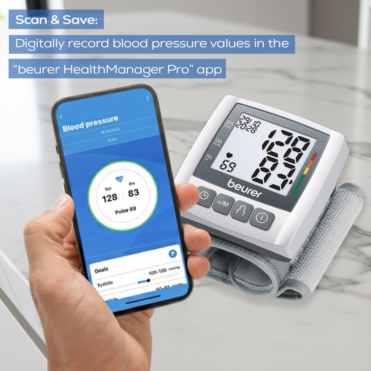 Beurer Germany Wrist Blood Pressure Monitor with Arrhythmia Detection & Risk Indicator BC 30