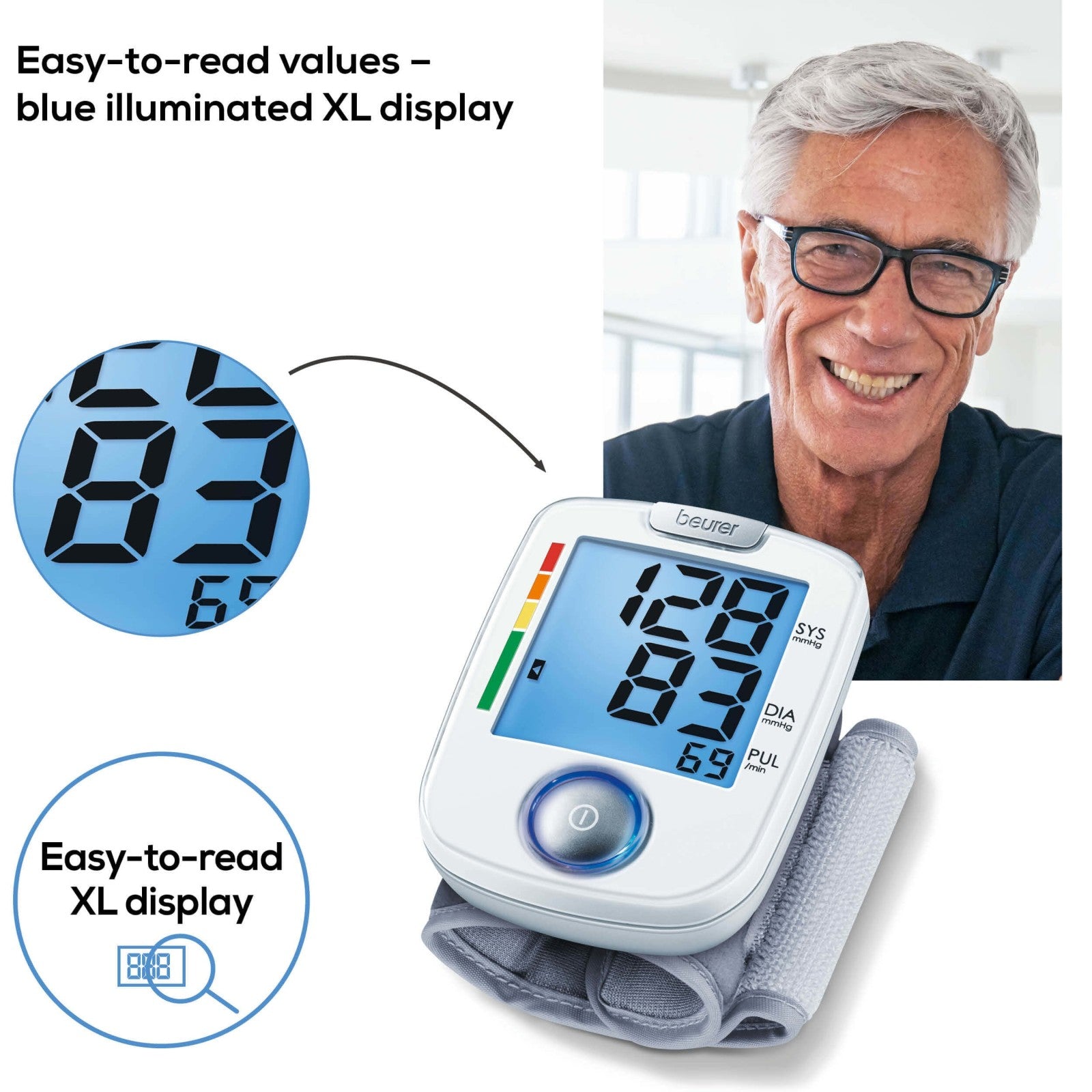 Beurer Germany BC 44 Wrist Blood Pressure Monitor Risk & Arrhythmia Alerts