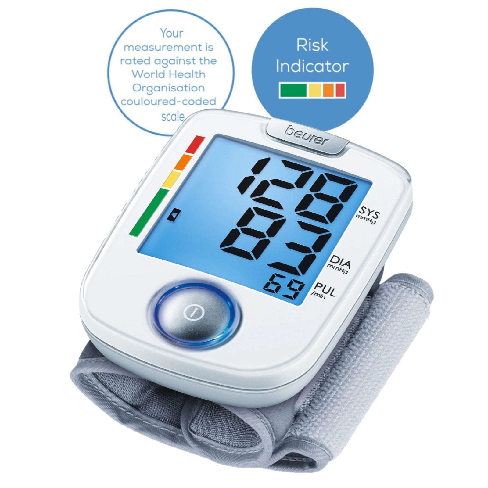 Beurer Germany BC 44 Wrist Blood Pressure Monitor Risk & Arrhythmia Alerts
