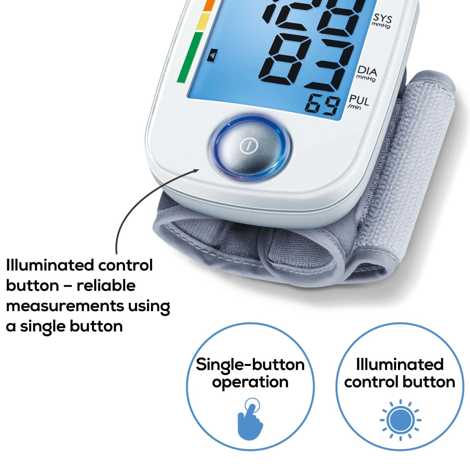 Beurer Germany BC 44 Wrist Blood Pressure Monitor Risk & Arrhythmia Alerts