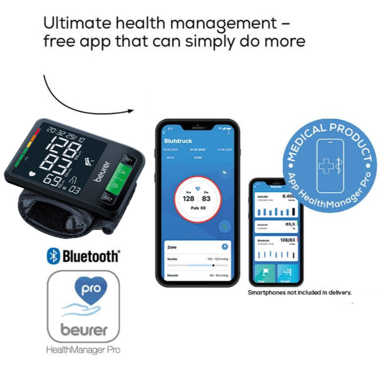Beurer Wrist Blood Pressure Monitor BC 87 Bluetooth & Arrhythmia Detection