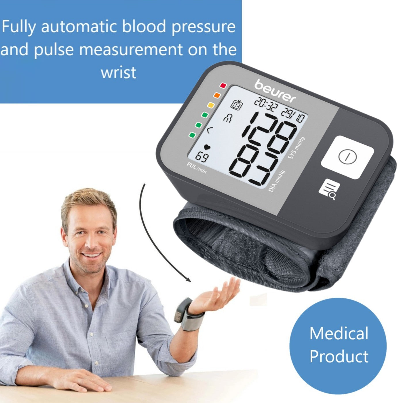 Beurer BC 27 Wrist Blood Pressure Monitor with Risk & Arrhythmia Detection