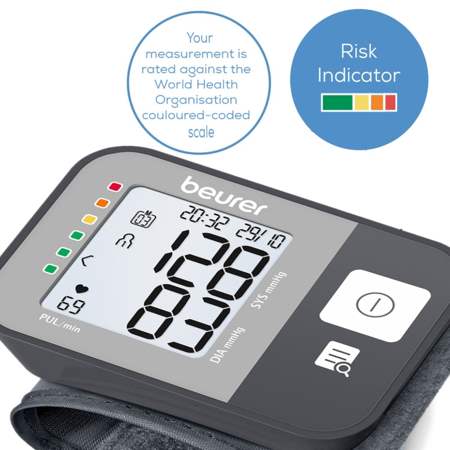 Beurer BC 27 Wrist Blood Pressure Monitor with Risk & Arrhythmia Detection