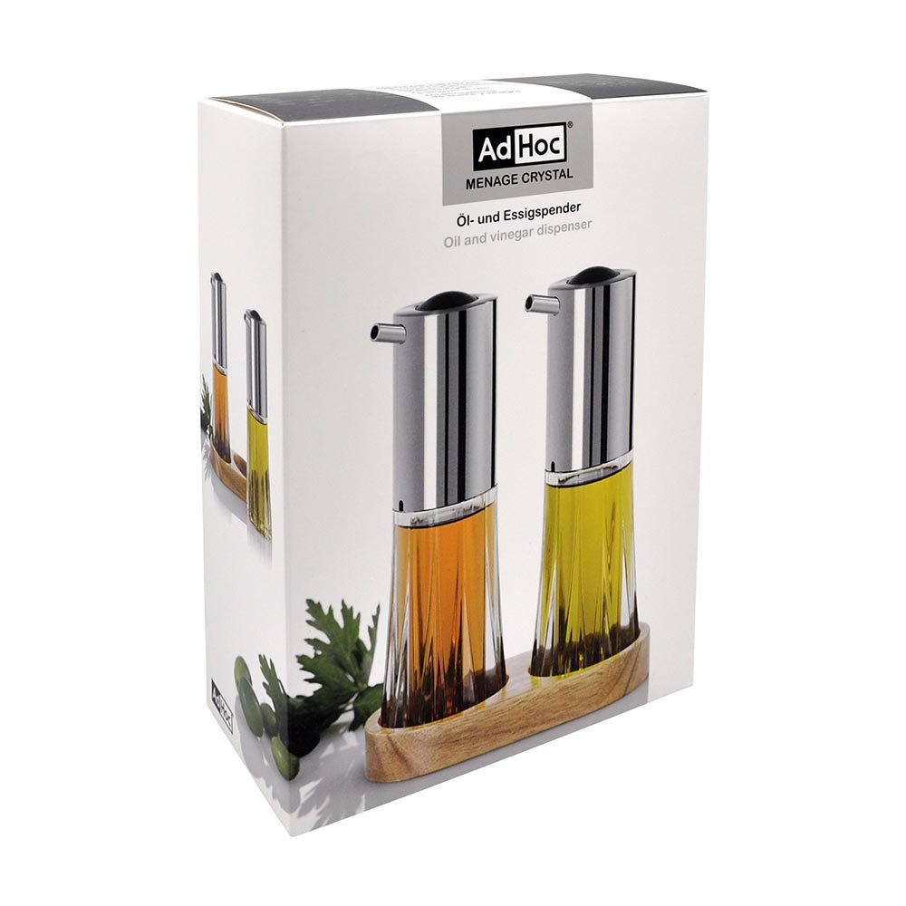 AdHoc Oil and Vinegar Dispenser - Menage Crystal 75ml