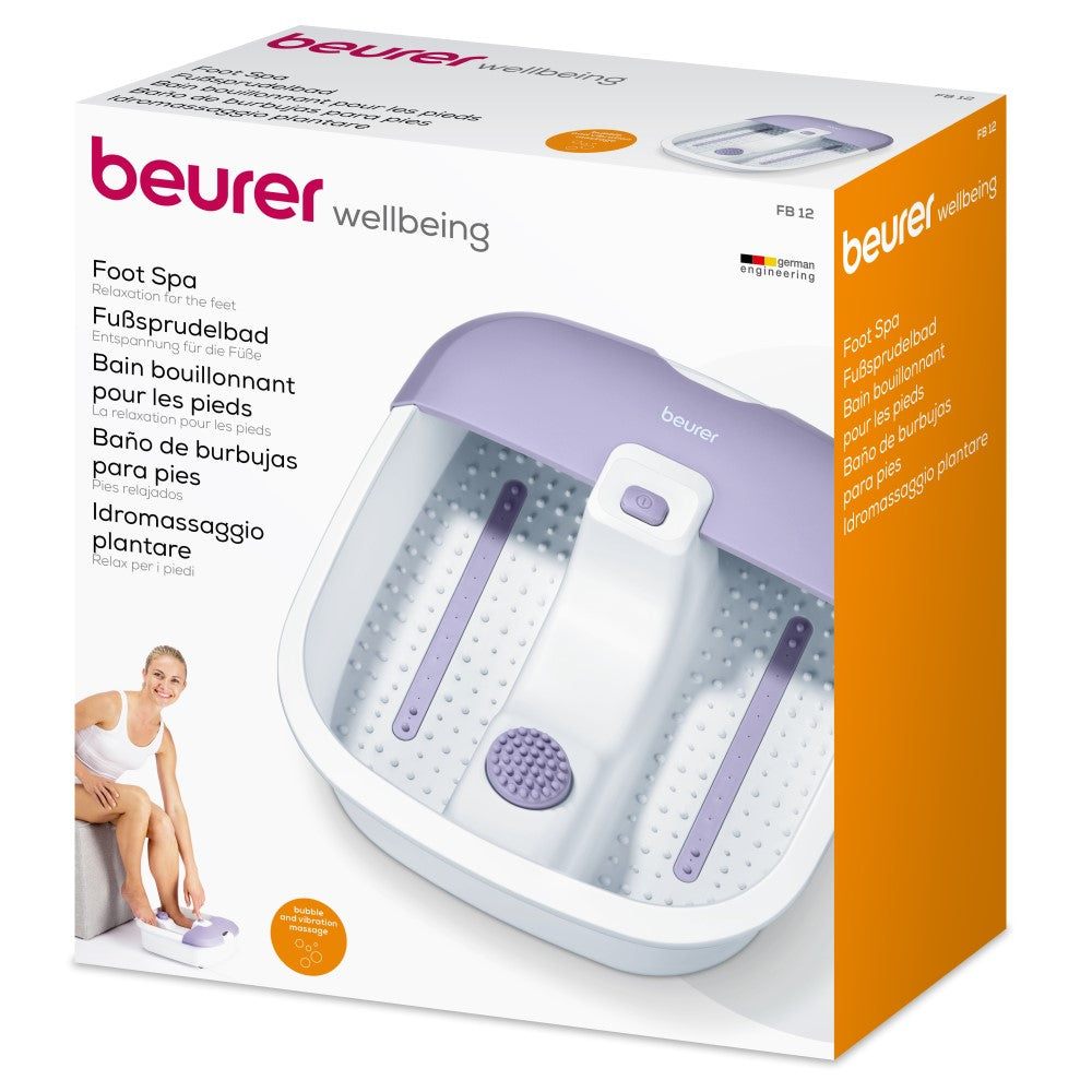 Beurer Foot Spa / Foot Bath: Warm Water, Bubbles, Vibration Massage FB 12