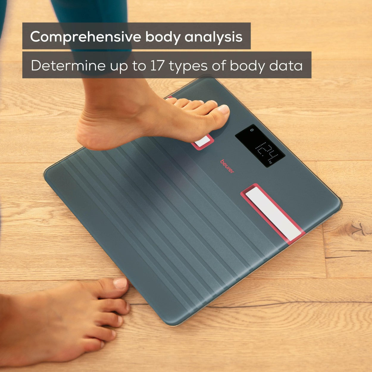 Beurer BF 451 LE25 Diagnostic Bathroom Scale | Bluetooth & App | Weight, BMI, Body Fat, Water, Muscle, Bone & More