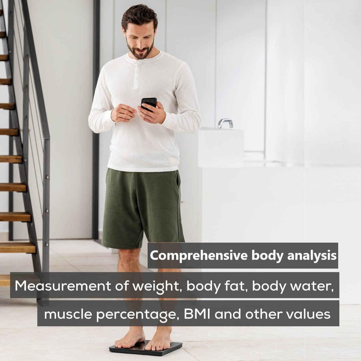 Beurer BF 500 Diagnostic Digital Scale | BMI Scale | Body Fat Scale with Bluetooth & App in Super Black