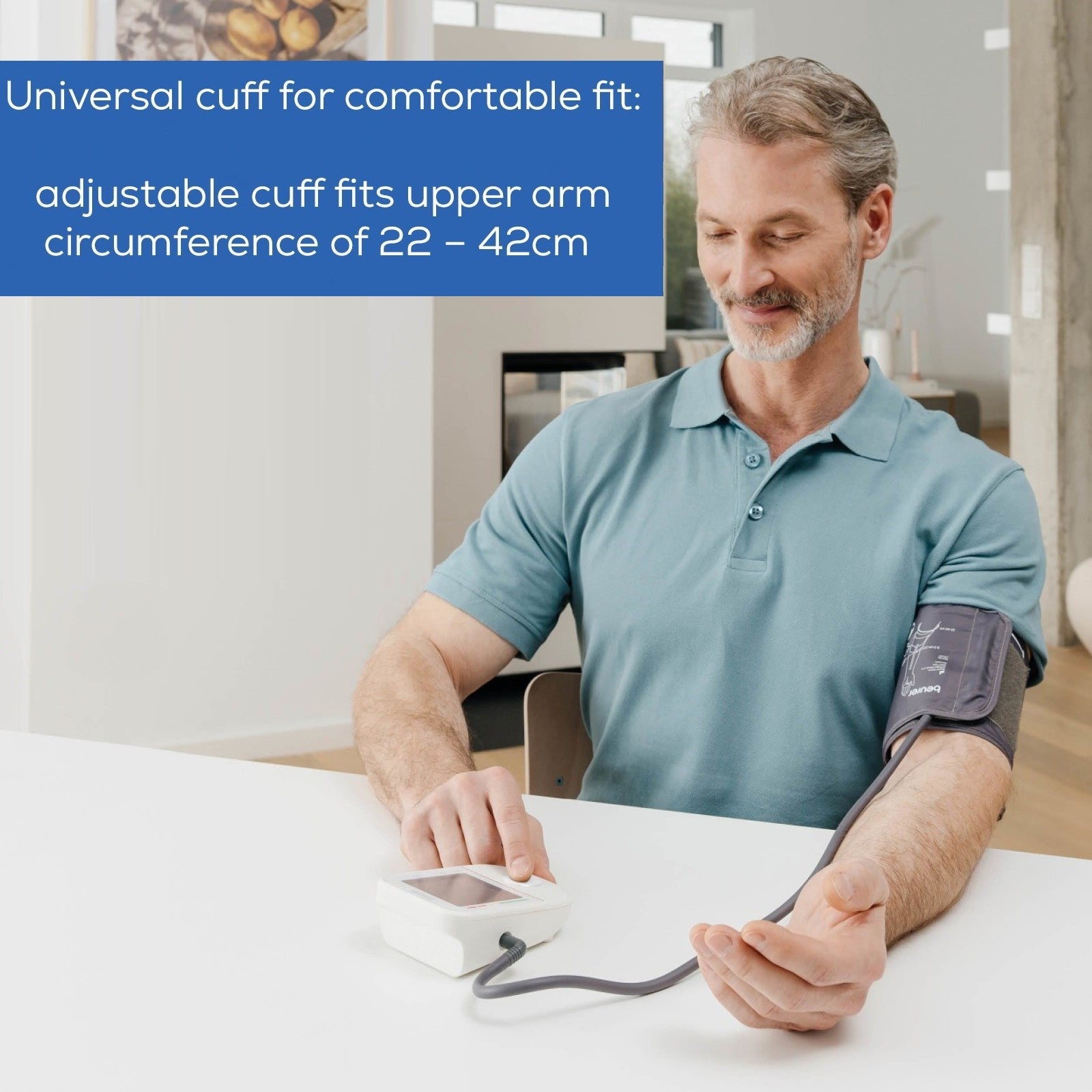 Beurer Germany Blood Pressure Monitor | Upper Arm Cuff 22-42cm | Arrhythmia Detection & Large Display | Reliable Home BP Tracking for Adults | BM 23