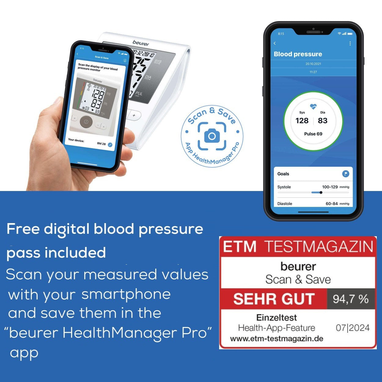 Beurer BM 28 Upper Arm Blood Pressure Monitor with Mains Adaptor | Proven Accuracy