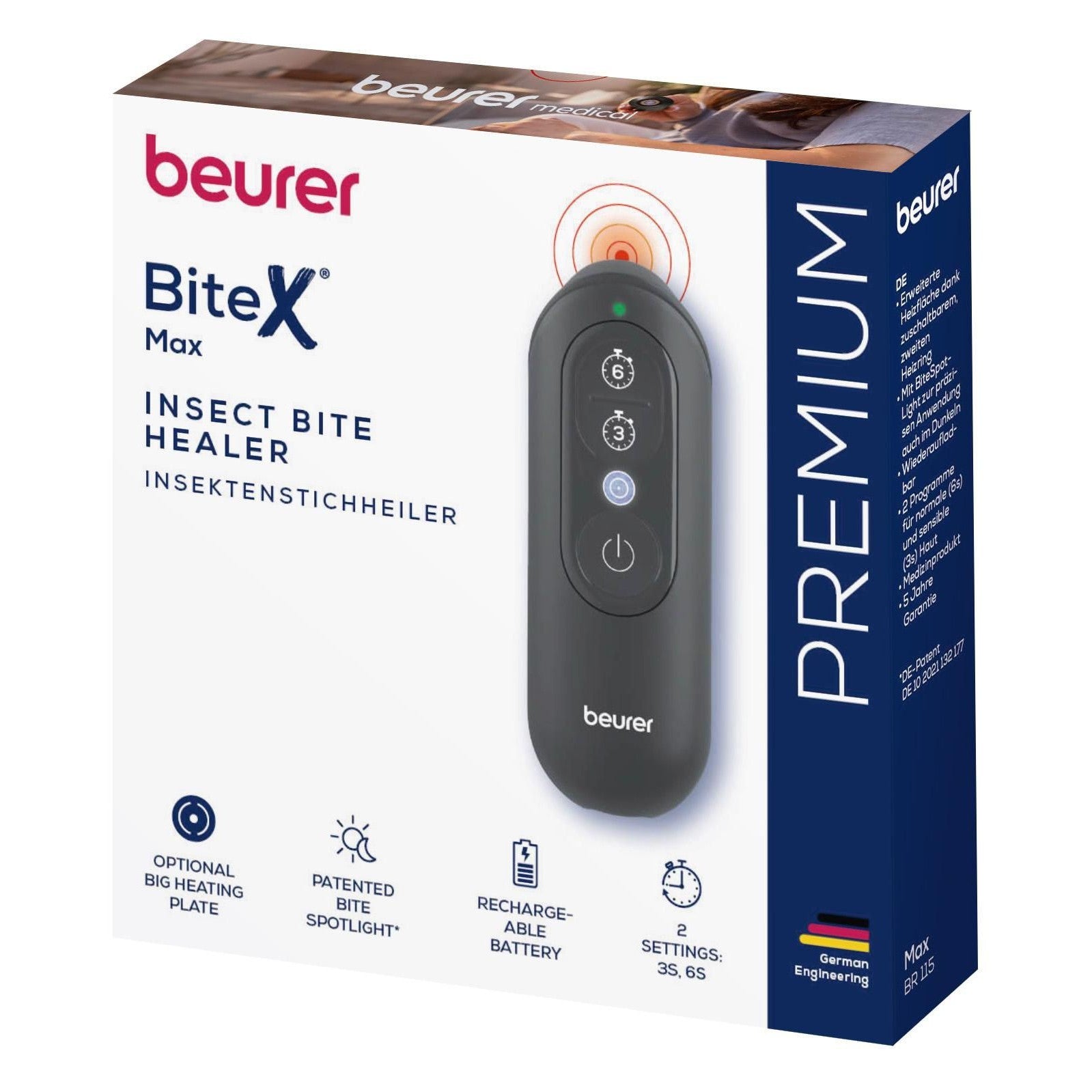 Beurer Germany Insect Bite Healer: Chemical Free Itch & Sting Relief BR 115