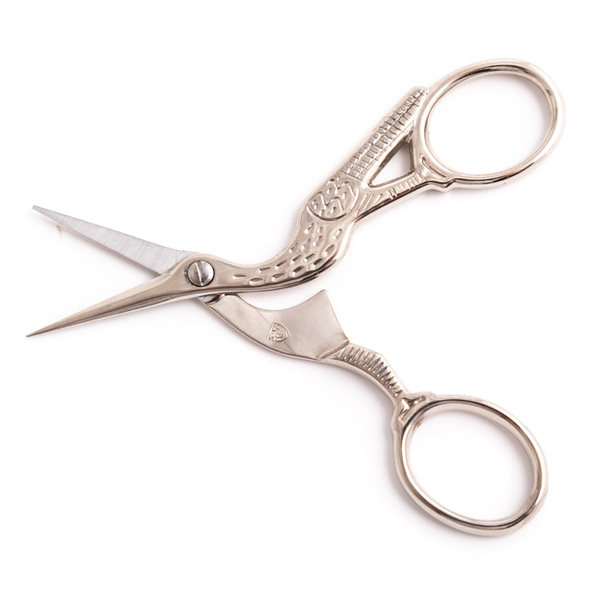 Kellermann 3 Swords Stork Embroidery Scissors | Nickel-Plated Steel Sewing Scissors Made in Germany | BS 1632 N