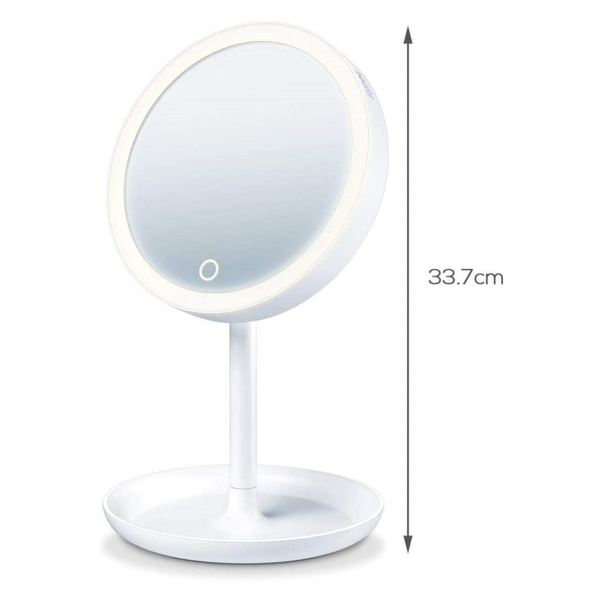 Beurer BS 45 Illuminated Cosmetic Mirror / Makeup Mirror with LED Lights & Trinket Tray