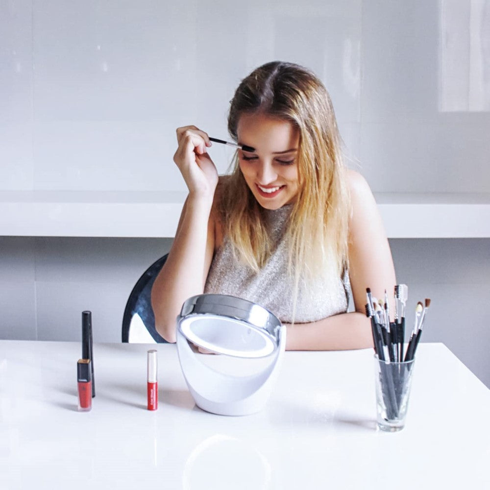 Beurer Germany BS 49 Illuminated Cosmetic Makeup Mirror with LED Lights & 5X Magnification Mirror