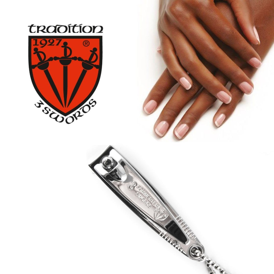 Kellermann 3 Swords Small Nail Clippers: Nickel Plated Steel BS 8125 N