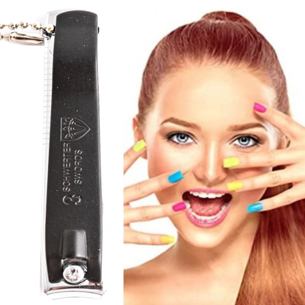 Kellermann 3 Swords Nail Clippers | Large | Nickel Plated | Black Finish