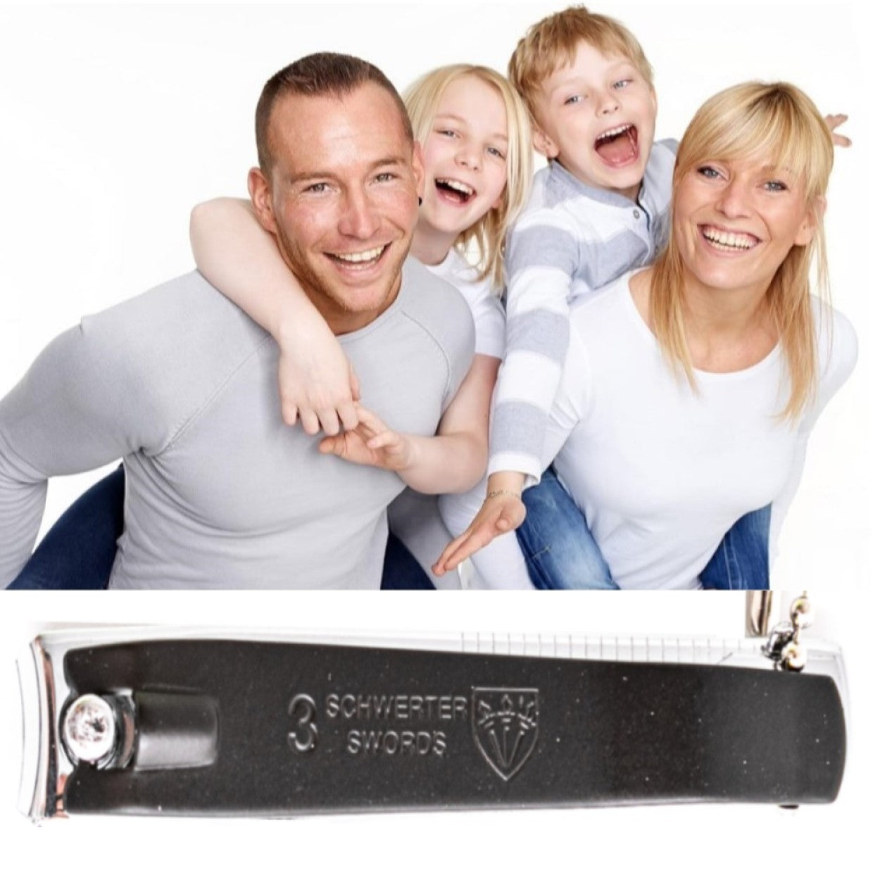 Kellermann 3 Swords Nail Clippers | Large | Nickel Plated | Black Finish