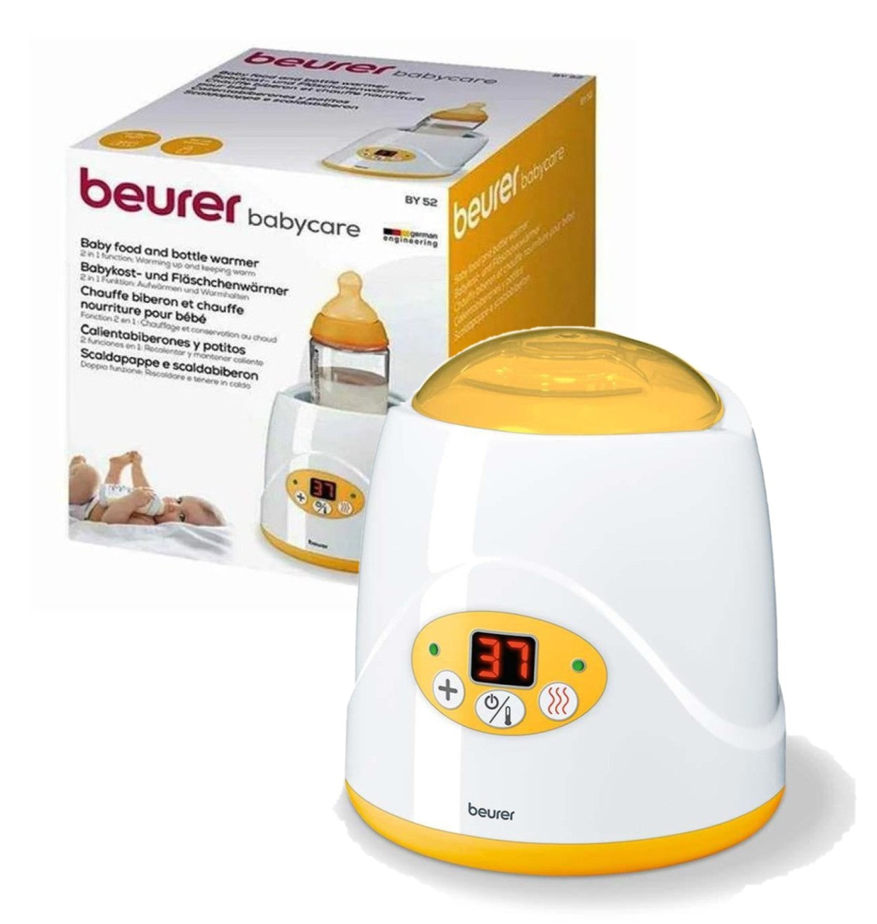 Beurer BY 52 Baby Food & Bottle Warmer | 2-in-1 | Warms Baby Food & Bottles & Keeps Them Warm