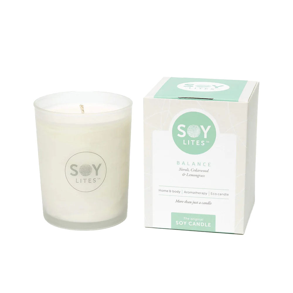 SoyLites Balance Moisturising Candle - Neroli, Cedarwood & Lemongrass (220ml)